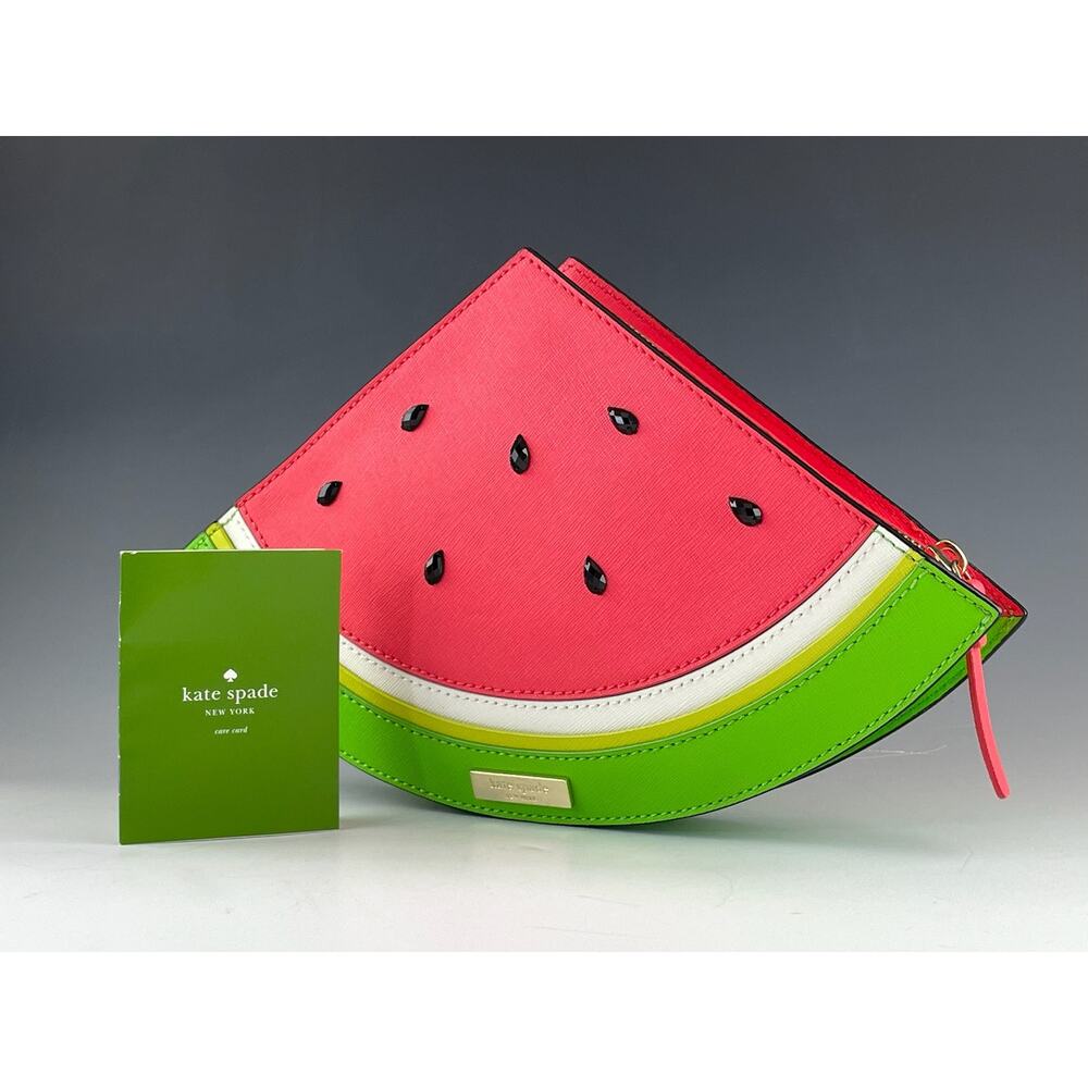 Kate Spade Make A Splash Watermelon Zippered Clutch